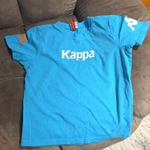 Kappa Kids Aqua Blue Tee with White Logo